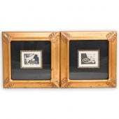 (2 PC) SIGNED MUSICAL ENGRAVIN