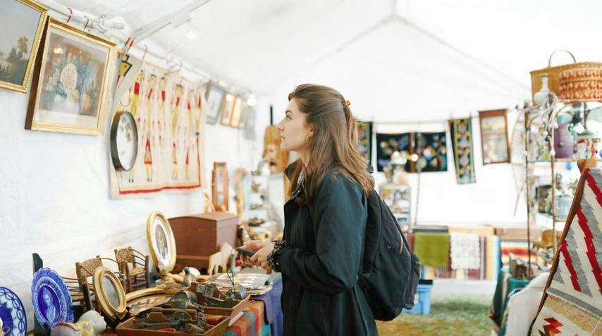 the girl at the exhibition