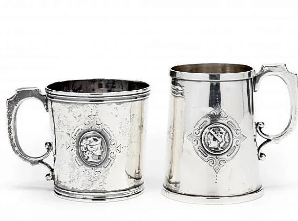 5 AMERICAN COIN SILVER CUPS