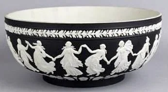 WEDGWOOD BLACK JASPER DIP PUNCH BOWL 20thC, impressed marks