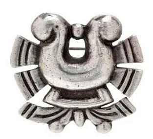 Sterling Silver Aztec Motif Brooch, William Spratling, ca 1940s