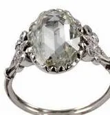 rose-cut antique diamond ring