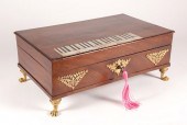FRENCH MUSICAL SEWING BOX IN T