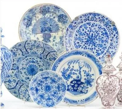 Delft plates urns vases